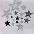 thumbnail image 1 of Pegatinas de tela con patrón de estrella de cinco puntas para perforaciones en caliente y dibujo en caliente, para zapatos, sombreros, equipaje, accesorios de ropa, parche de malla adhesiva, 1 of 5