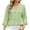 Light Green, variant on Ladies' Solid Color V Neck Pattern Lace Up Sleeve Loose T Shirt For Spring/Summer