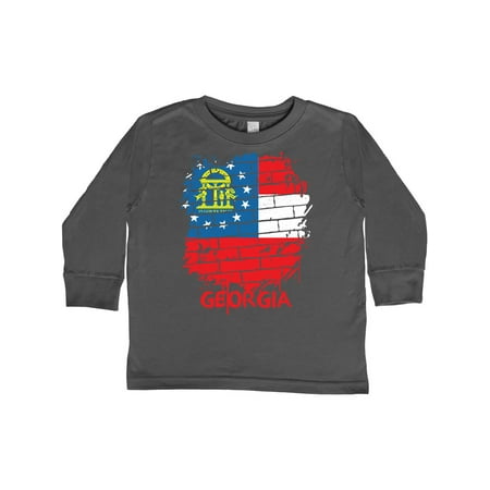 

Inktastic Graffiti Georgia State Flag Gift Toddler Boy or Toddler Girl Long Sleeve T-Shirt