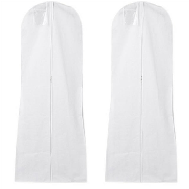 2X Cubierta Larga para Bolsa Vestido Novia, Antipolvo para Vestido de Noche, Bolsa Almacenamiento Ropa Nupcial, Antipolvo para Vestido de Novia No Tejida, Color