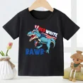 thumbnail image 3 of Camiseta de dinosaurio para niños, superventas, camiseta con estampado de dinosaurio de dibujos animados a la moda para niños, camiseta básica de manga corta, camiseta de Stranger Things, 3 of 5