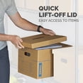 thumbnail image 5 of Medium Classic Moving Box 10 Pack, Reinforced Handles, Tape-Free Assembly, Box with Lid, 19-in x 14.5-in x 15.5-in, 5 of 5