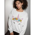 thumbnail image 2 of Cute Unicorn Sweatshirt Women -SPIdeals Designs, Female XX-Large, 2 of 4
