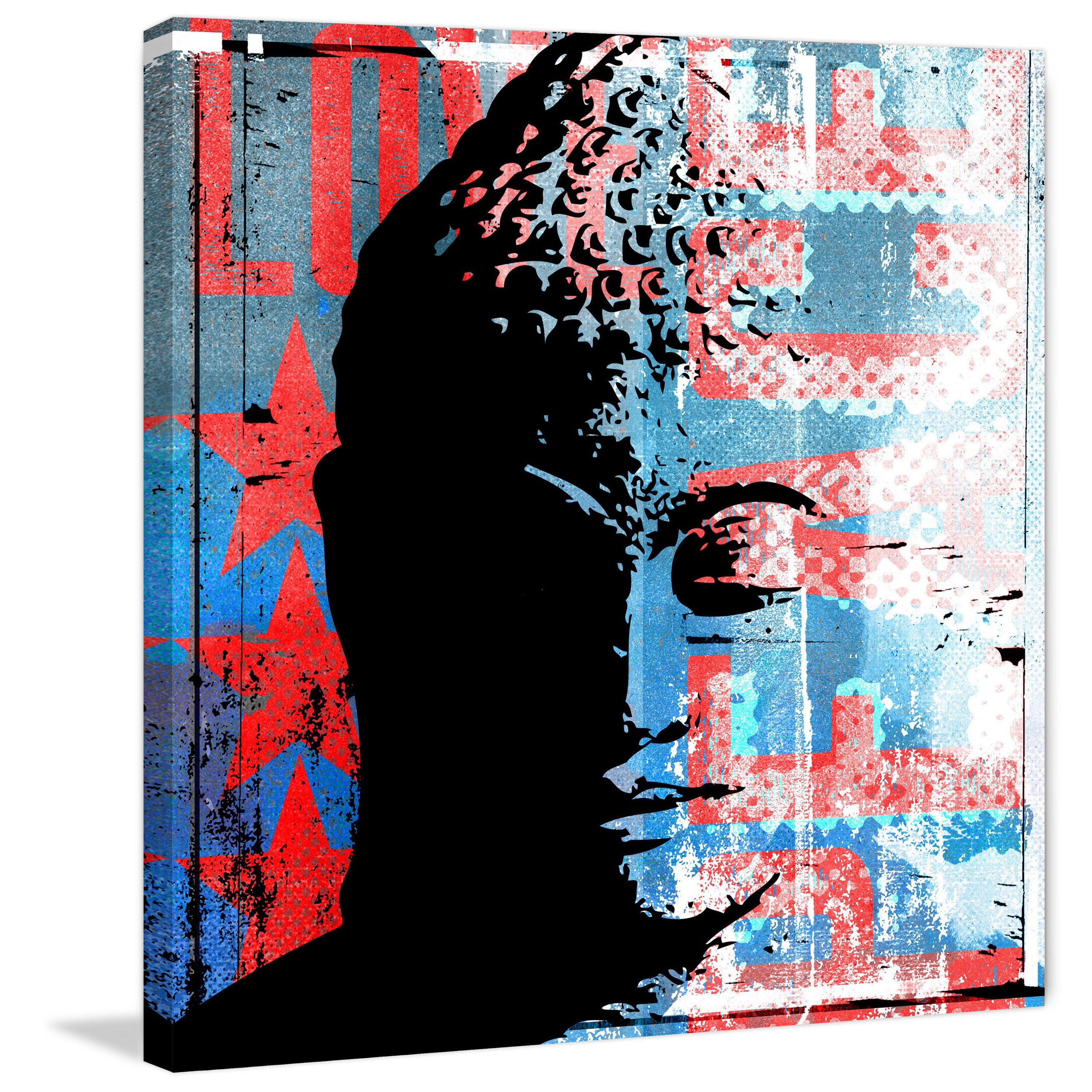 Marmont Hill "Buddha Graffiti" by Rick Martin Painting Print on Wrapped Canvas