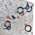thumbnail image 4 of Ambesonne Pirates Grommet Curtain, Hand Drawn Sailor Theme, 50" x 108", Scarlet Navy Blue White, 4 of 6