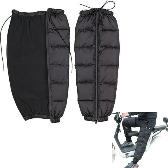 Tutuviw Cycling Leg Warmers Sleeves with Zipper,Mountain Bike Knee Pads,Waterproof Winter Thermal Knee Brace,Motorcycle Thermal Long Leg Guards for Girls & Boys,Men & Women
