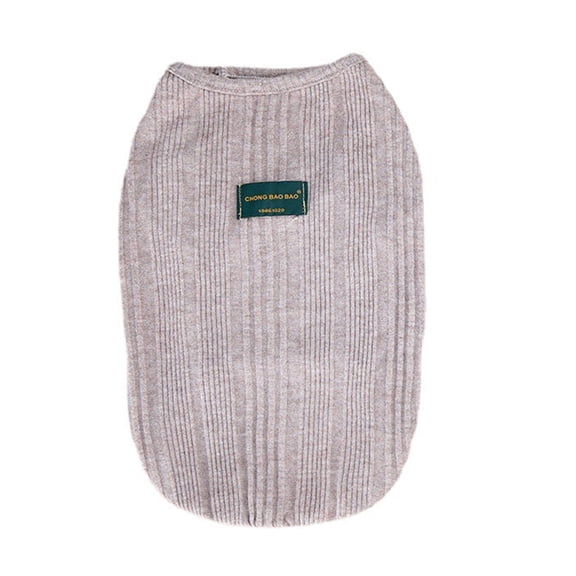 Dog Shirt Solid Color Round Neck Fashion Outfit Cute Dog Vest Pet Sleeveless Clothes for Spring Summer