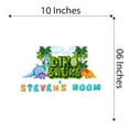 thumbnail image 4 of Custom Name Jurrasic World Prehistoric DinosaursWall Decal Decoration Dinosaurs Joyful Cartoon Cartoon Animals Decorating Ideas for Child's Bedroom Size: 10 In(W) x 6 In(H), 4 of 5