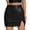 Black, variant on Sngxgn Women's Ruched High Waist Knee Length A-Line Stretchy Flared Casual Skirt(Coffee,S)