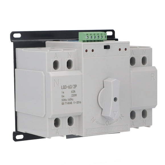 Interruptor De Transferencia Automática, Interruptor De Transferencia De Energía Dual Operación Fácil Multifuncional AC400V 63A Accionamiento De Motor único Para De
