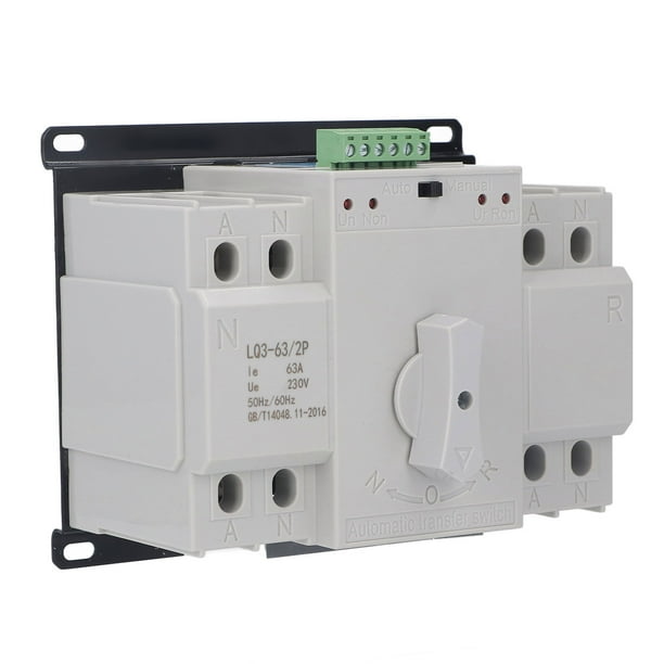 Interruptor De Transferencia Automática, Interruptor De Transferencia De Energía Dual Operación Fácil Multifuncional AC400V 63A Accionamiento De Motor único Para De