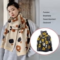thumbnail image 3 of sweethay Invierno diseño Simple cálido mujer tejido chal niñas Color sólido pañuelo viaje boda capa Poncho accesorios de ropa Accesorios de disfraces Gris oscuro sweethay AP013371-02, 3 of 6