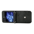 thumbnail image 4 of Magnetic Clasp Case for Samsung Galaxy Z Flip 5 Cover,Luxury PU Leather Shockproof Folding Kickstand Card Holder Pocket Wallet Crossbody Strap Handbag Phone Case for Samsung Galaxy Z Flip 5,Black, 4 of 8