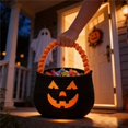 thumbnail image 3 of TAROFIIH Halloween Candy Gift Basketâ20x20 Cm Cotton-Woven Candy Basket, A Reusable Holiday Candy Storage Basket for Parties; Small Woven Basket, Ideal for Gift-Giving, 3 of 6