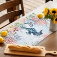 thumbnail image 3 of Placemats Set of 6, Seahorse Place Mats Ocean Marine Life Starfish Jellyfish Coral Seaweed Tablemats Placemat Table Decoration for Kitchen Table Dinner Party Home Decor Indoor Outdoor 13x19 Inch, 3 of 9