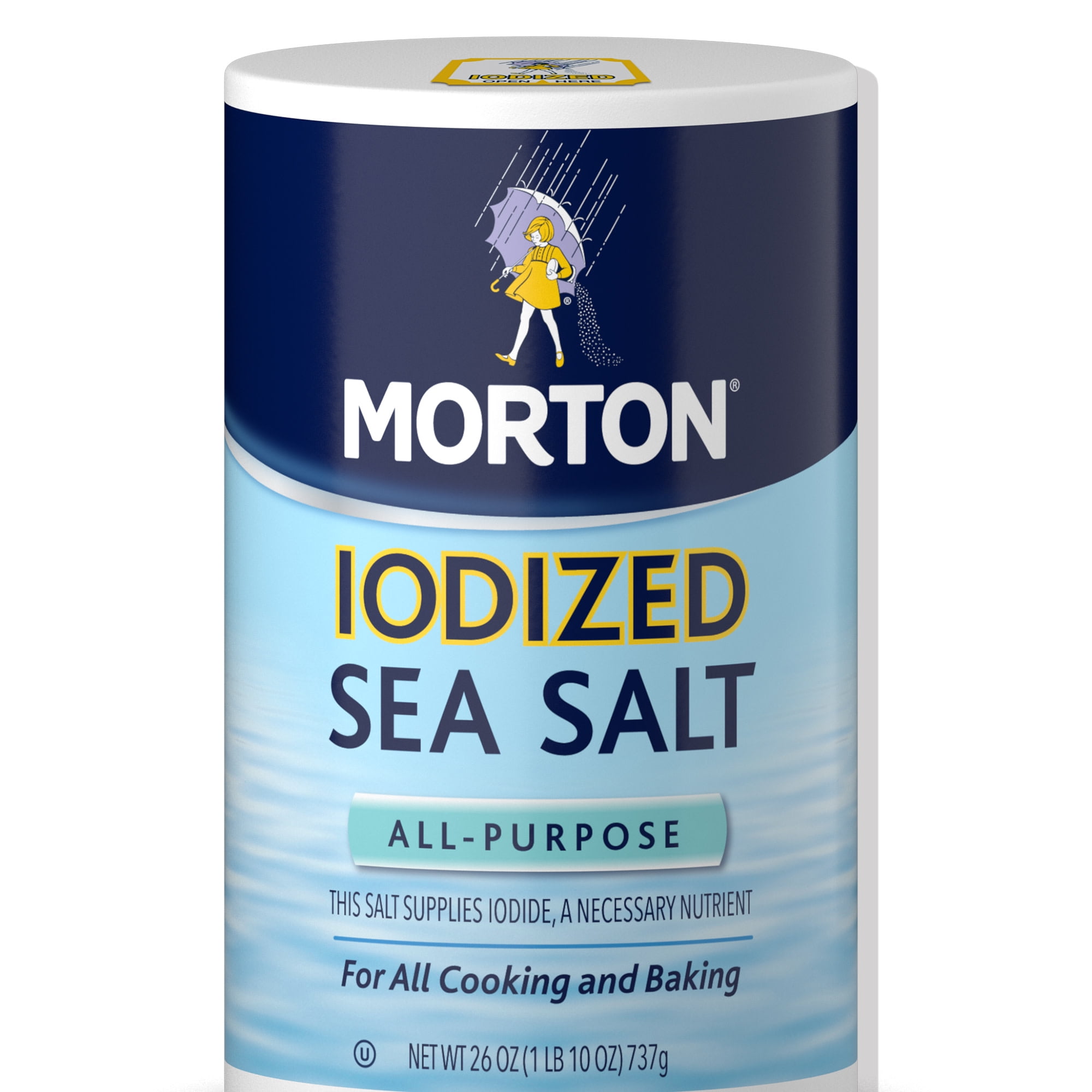 Morton AllPurpose Iodized Sea Salt â Textured Sea Salt for Everyday