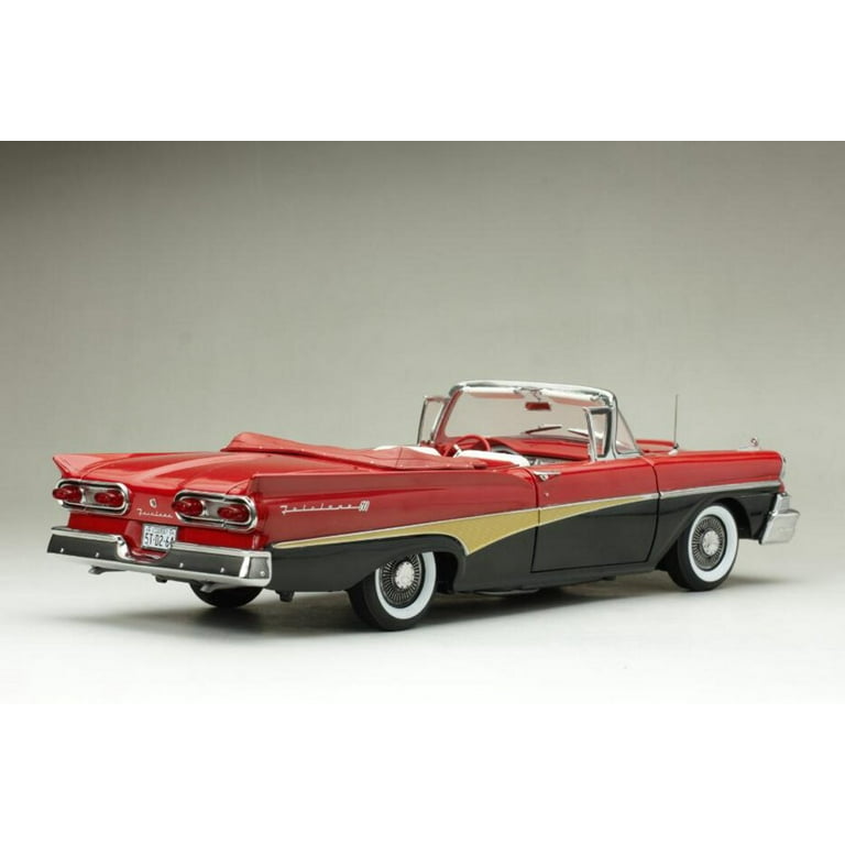 1958 Ford Fairlane 500 Open Convertible-Torch Red/Raven