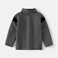 thumbnail image 2 of Ashirexll Boys Striped Button Up Shirts 3-7 Years Long Sleeve Turndown Collar Loose Fitting Fall Casual Comfortable Top, 2 of 4
