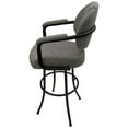 thumbnail image 3 of Tobias Designs 34" Fabric Swivel Extra Tall Bar Stool in Mojave Gray and Black, 3 of 3