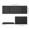 thumbnail image 2 of Teclado Bluetooth de tres pliegues, mini teclado inalámbrico portátil Bluetooth con mouse táctil para Android, Windows, PC, tableta Zhivalor 2033392-2, 2 of 4