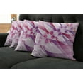 thumbnail image 2 of Ambesonne Floral Throw Pillow Cover 4 Pack, Digital Colored Flowers, 20", Violet Pink, 2 of 6