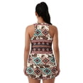thumbnail image 2 of Xoenoiee Aztec Cow American Tribal Print Tankini Swimsuits for Women 2026, Two Piece Tummy Control Bathing Suit, Lightweight Swim Tops with Short Swimwear, 3XL, 2 of 7