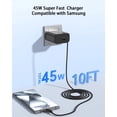 thumbnail image 3 of Cargador rápido Ryaobwu USB C de 45 W, paquete de 2 unidades para Samsung, 3 of 8