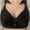 Black, variant on KIHOUT Bra For Women Women Solid Comfort Push Up Receive Side Bra Fixed Double Shoulder Straps Back Three Rows Of Buckles Non-magnetic And No Steel Underwear