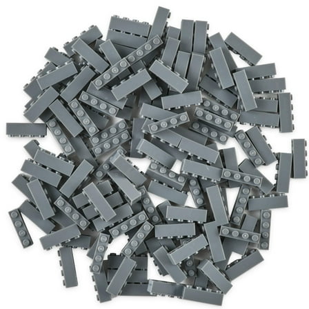 Strictly Briks Classic Bricks Starter Kit, Gray, 144 Pieces, 1x4 Inches, Building Creative Play Set for Ages 3 and Up, 100% Compatible with All Major Brick Brands