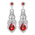 thumbnail image 2 of QIQUWOHUL Fashionable Exaggerated Design Sparkling Rhinestone Earrings, 2 of 3