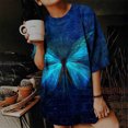 thumbnail image 2 of Blusa informal de manga corta con estampado de manga corta y estampado vintage para mujer Pompotops  hfajkhk126536, 2 of 9