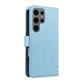 thumbnail image 5 of Allytechgroup Wallet Case for Samsung Galaxy S24+, Built-in Wrist Strap & Card Pocket & Cash Slot PU Leather Stand Phone Shell Shockproof Protective Full Body Cover for Women Girls, Skyblue, 5 of 10