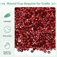 thumbnail image 2 of Uxcell 6000-Pack Loose Sequins, 4 mm Round Cup Sequins Paillettes for DIY Projects/Sewing [Dark Red, Silver], 2 of 6