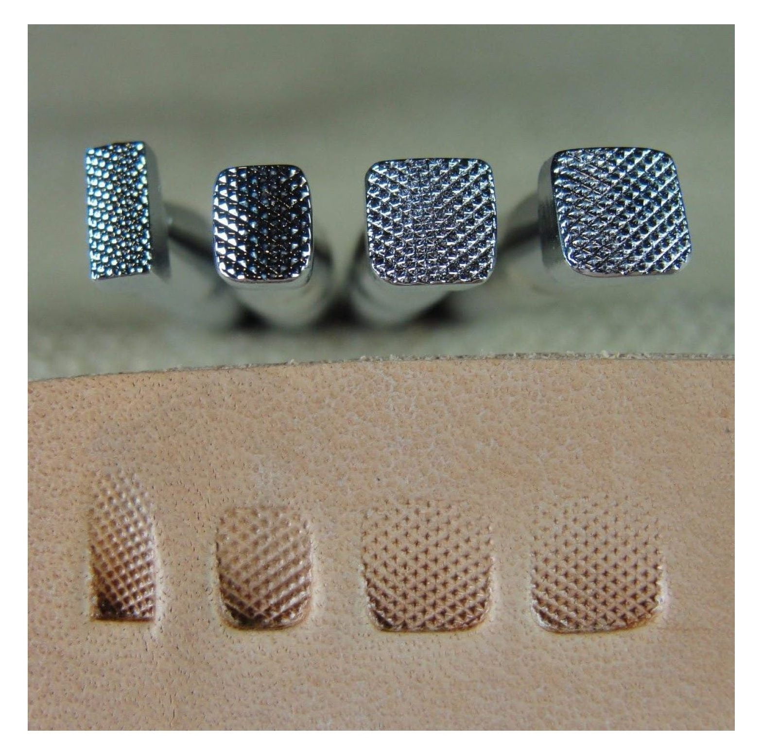 Checkered Beveler , Set of 4, Craft Japan Leather Stamping Tools