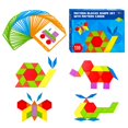 thumbnail image 1 of Juego de bloques con motivos de madera SpriteGru, 155 piezas, con tarjetas de diseño, 1 of 7