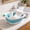 Sky Blue-SB, variant on MMJ Portable Foldable Basin Travel Essentials Collapsible Sink for Camping Home Dorm 11.81x12.6in
