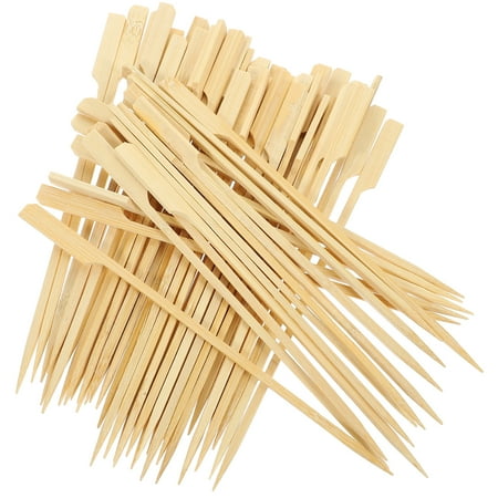 

BESTONZON 200Pcs Convenient Bamboo Sticks Multi-function Barbecue Skewers Portable Barbecue Sticks