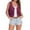 Purple #1, variant on BOOMILK Tassel Vest For Women Slim Fit Open Front Sleeveless Cowboy Pink Jacket