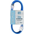 thumbnail image 1 of LAICAIW Rallonge Extérieure Éclairée de 3 Pi - Câble d'Extension Robuste 12/3 SJTW avec Fiche à 3 Broches Mise à la Terre - Cordon d'Alimentation 15 A pour Pelouse, Jardin, Électroménagers, Bleu, 1 of 7
