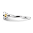 thumbnail image 3 of Sterling Silver Dbl Round Citrine & Dia. Ring, 3 of 8