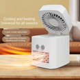 thumbnail image 4 of Calentador de ventilador de 400 W Ahorro de energía Calentador eléctrico portátil silencioso Mini Calentador de ventilador de escritorio Calentador eléctrico Calentamiento rápido PTC para el hogar y la oficina Rojo Verde, 4 of 5