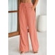 thumbnail image 5 of Pantalones de pijama PRETTYGARDEN para mujer, pierna ancha, algodón a rayas, 5 of 9
