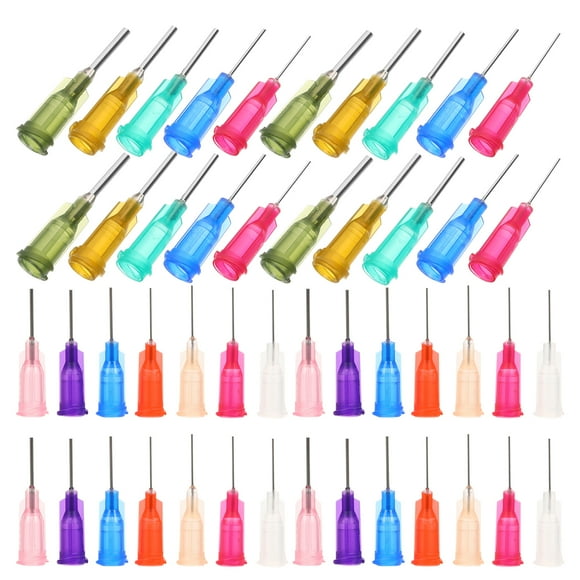60pcs Glue Dispenser Replacing Needles Blunt Tip Industrial Liquid Dispenser Needles(13G-27G)