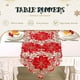 thumbnail image 3 of Camino de mesa navideño Poinsettia, mantel navideño bordado a mano, decoraciones navideñas para bodas, Navidad, vacaciones, granja, cena, decoración de mesa para el hogar, rojo (69 x 15 pulgadas), 3 of 5