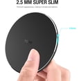 thumbnail image 3 of Mini Wireless Charger Thin Aviation Aluminum Computer Numerical Control Technology Fast Charging Pad Matte Black Color (NO AC Adapter), 3 of 6