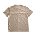 thumbnail image 5 of Tisuna Men'S Shirts Short Sleeve Zipper Down Quick Dry Summer T-Shirts Mens Classic Collared Casual Shirts With Pocket For Outdoor Performance Khaki Size Xxl, 5 of 6