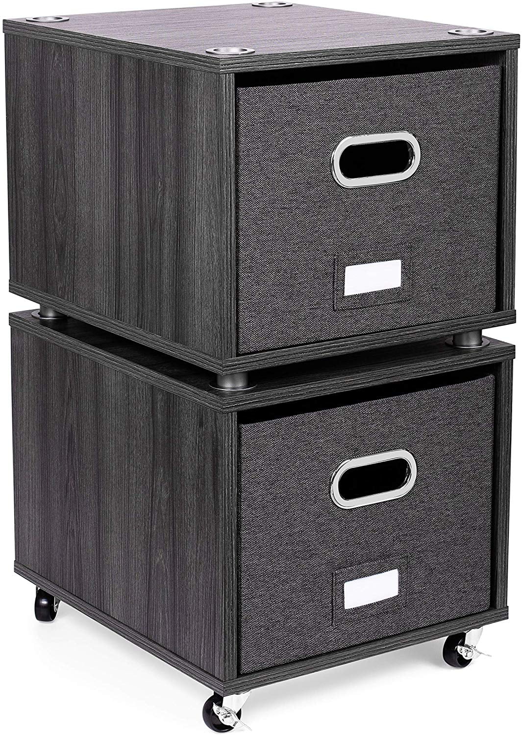 BirdRock Home Rolling File Cabinet with 2 Lateral Drawers – Decorative ...