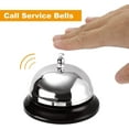 thumbnail image 3 of 6 Pack Reception Call Bell, 3.38 inch/8.5cm Diameter Chrome Kitchen Bell, Desk Service Bell Use for Hotels, Schools, Restaurants, Reception Areas, Hospitals, Kitchen and Bars, 3 of 5