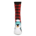 thumbnail image 3 of MeMoi Women's Foot Pet Penguin Cozy Buffalo Plaid Crew Socks - Mens - Male, 3 of 5