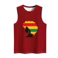 thumbnail image 4 of ZQUUVOU Tank Top For Women Casual Round Neck Ruffle Hem Tops (Red,L), 4 of 4